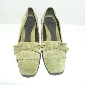 Aerosoles Sage Green Suede Wedges 8.5M
